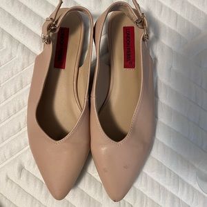 Beige sling backs